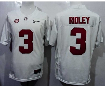 Men's Alabama Crimson Tide #3 Calvin Ridley White 2016 Playoff Diamond Quest College Football Nike Limited Jersey