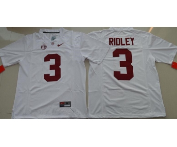 Men's Alabama Crimson Tide #3 Calvin Ridley White Limited Stitched College Football Nike NCAA Jersey