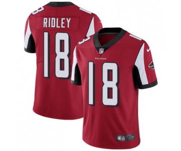 Nike Atlanta Falcons #18 Calvin Ridley Red Team Color Men's Stitched NFL Vapor Untouchable Limited Jersey