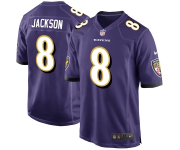 Nike Baltimore Ravens #8 Lamar Jackson Purple 2018 NFL Draft Pick Elite Jersey