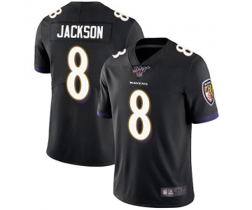 Nike Ravens 8 Lamar Jackson Black 100th Season Vapor Untouchable Limited Jersey