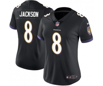 Nike Ravens #8 Lamar Jackson Black Alternate Women's Stitched NFL Vapor Untouchable Limited Jersey