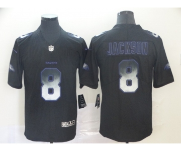 Nike Ravens 8 Lamar Jackson Black Arch Smoke Vapor Untouchable Limited Jersey