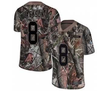 Nike Ravens #8 Lamar Jackson Camo Men's Stitched NFL Limited Rush Realtree Jersey