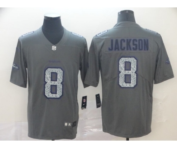 Nike Ravens 8 Lamar Jackson Gray Camo Vapor Untouchable Limited Jersey