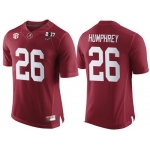 Men's Alabama Crimson Tide #26 Marlon Humphrey Red 2017 Championship Game Patch Stitched CFP Nike Limited Jersey