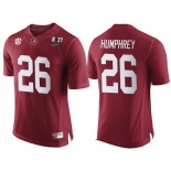 Men's Alabama Crimson Tide #26 Marlon Humphrey Red 2017 Championship Game Patch Stitched CFP Nike Limited Jersey