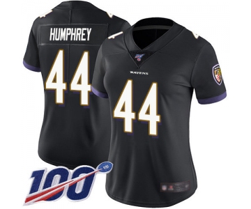 Nike Ravens #44 Marlon Humphrey Black Alternate Women's Stitched NFL 100th Season Vapor Limited Jersey