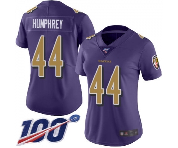 Nike Ravens #44 Marlon Humphrey Purple Women's Stitched NFL Limited Rush 100th Season Jersey