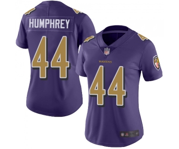 Ravens #44 Marlon Humphrey Purple Women's Stitched Football Limited Rush Jersey