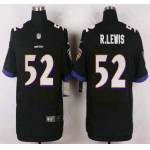 Baltimore Ravens #52 Ray Lewis Black Retired Player NFL Nike Elite Jersey