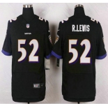 Baltimore Ravens #52 Ray Lewis Black Retired Player NFL Nike Elite Jersey