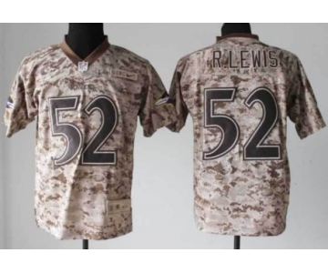 Nike Baltimore Ravens #52 Ray Lewis 2013 USMC Camo Elite Jersey