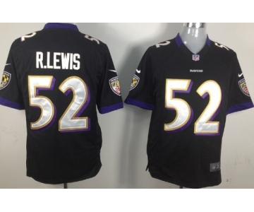 Nike Baltimore Ravens #52 Ray Lewis Black Game Jersey