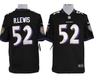 Nike Baltimore Ravens #52 Ray Lewis Black Game Kids Jersey