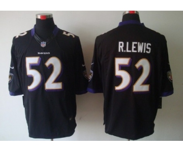 Nike Baltimore Ravens #52 Ray Lewis Black Limited Jersey