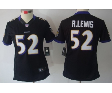 Nike Baltimore Ravens #52 Ray Lewis Black Limited Womens Jersey