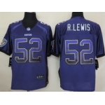 Nike Baltimore Ravens #52 Ray Lewis Drift Fashion Purple Elite Jersey