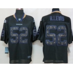 Nike Baltimore Ravens #52 Ray Lewis Lights Out Black Ornamented Elite Jersey
