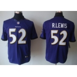 Nike Baltimore Ravens #52 Ray Lewis Purple Limited Jersey