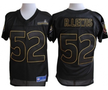 Nike Baltimore Ravens #52 Ray Lewis Super Bowl XLVII Champions Black Elite Jersey