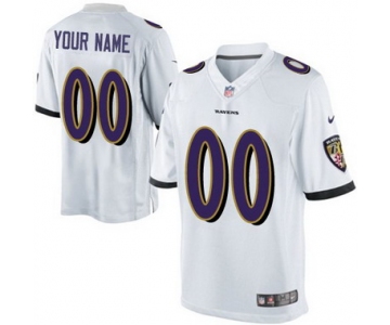 Kids' Nike Baltimore Ravens Customized 2013 White Game Jersey