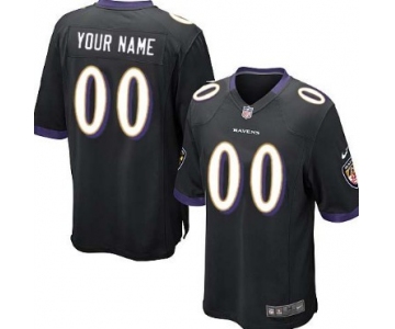 Kids' Nike Baltimore Ravens Customized Black Game Jersey