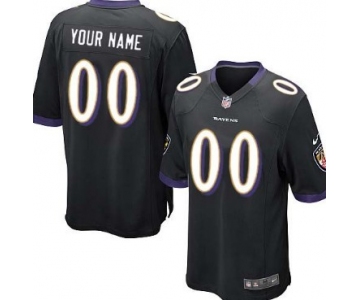 Kids' Nike Baltimore Ravens Customized Black Limited Jersey