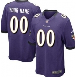 Kids' Nike Baltimore Ravens Customized Purple Limited Jersey