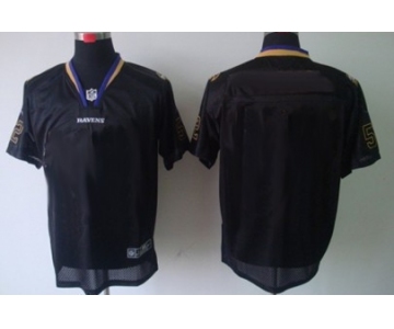 Men's Nike Baltimore Ravens Customized Lights Out Black Elite Jersey