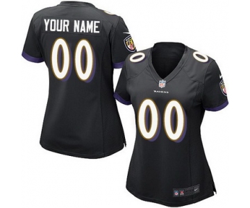 Women's Nike Baltimore Ravens Customized 2013 Black Limited Jersey