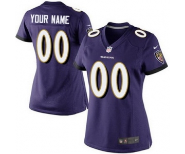 Women's Nike Baltimore Ravens Customized 2013 Purple Limited Jersey