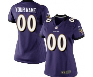 Women's Nike Baltimore Ravens Customized Purple Limited Jersey