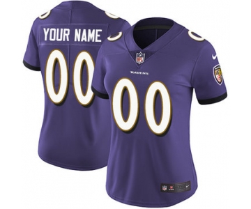 Women's Nike Baltimore Ravens Purple Customized Vapor Untouchable Player Limited Jersey