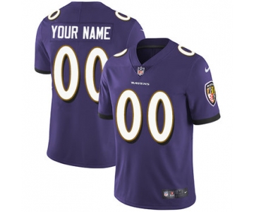 Youth Nike Baltimore Ravens Purple Customized Vapor Untouchable Player Limited Jersey