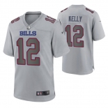 Men's Womens Youth Kids Buffalo Bills #12 Jim Kelly Gray Atmosphere Nike Jersey