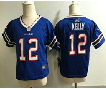 Toddler Buffalo Bills #12 Jim Kelly Retired Royal Blue Stitched NFL Nike Game Jersey