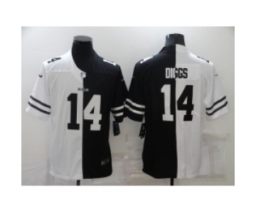Men Nike Buffalo Bills 14 Stefon Diggs Black White Split Limited Jersey