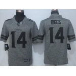 Men's Minnesota Vikings #14 Stefon Diggs Nike Gray Gridiron 2015 NFL Gray Limited Jersey