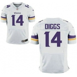 Men's Minnesota Vikings #14 Stefon Diggs White Road NFL Nike Elite Jersey