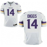 Men's Minnesota Vikings #14 Stefon Diggs White Road NFL Nike Elite Jersey