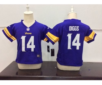 Nike Minnesota Vikings #14 Stefon Diggs Purple Toddlers Jersey