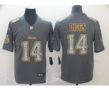Nike Vikings 14 Stefon Diggs Gray Camo Vapor Untouchable Limited Jersey