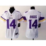 Women's Minnesota Vikings #14 Stefon Diggs White Road NFL Nike Game Jersey