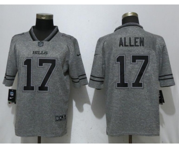 Nike Buffalo Bills #17 Josh Allen Gray Gridiron Gray Vapor Untouchable Limited Jersey