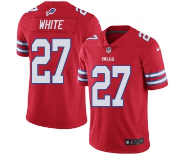 Men's Womens Youth Kids Buffalo Bills #27 Tre'Davious White Red Stitched NFL Limited Rush Jersey