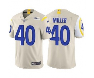 Men's Los Angeles Rams #40 Von Miller Vapor Limited Bone 2021 Trade Jersey
