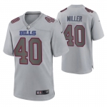 Men's Womens Youth Kids Buffalo Bills #40 Von Miller Gray Atmosphere Nike Jersey