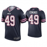 Men's Womens Youth Kids Buffalo Bills #49 Tremaine Edmunds Navy Stitched NFL Limited Inverted Legend Jersey