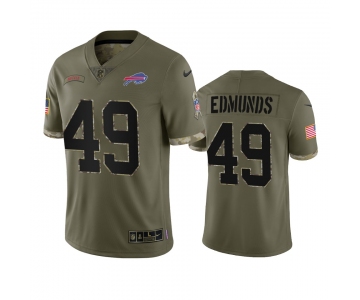 Men's Womens Youth Kids Buffalo Bills #49 Tremaine Edmunds Nike 2022 Salute To Service Limited Jersey - Olive